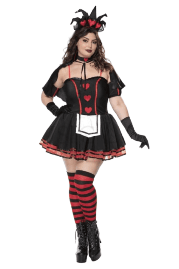 6 PC. Ladies Dark Queen of Hearts Costume Set - Image 3