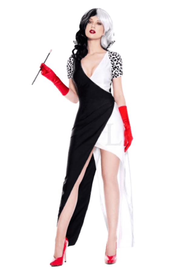 3 PC. Ladies Cruel Villain Costume Set