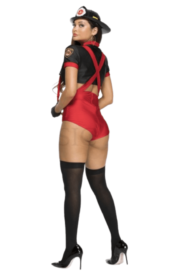 4 PC. Ladies FLAMIN FIRE VIXEN Costume Set - Image 3