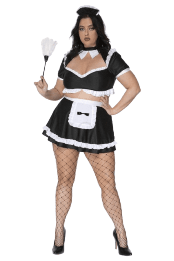 4 PC. Ladies SEXY FRENCH MAID Costume Set - Image 3