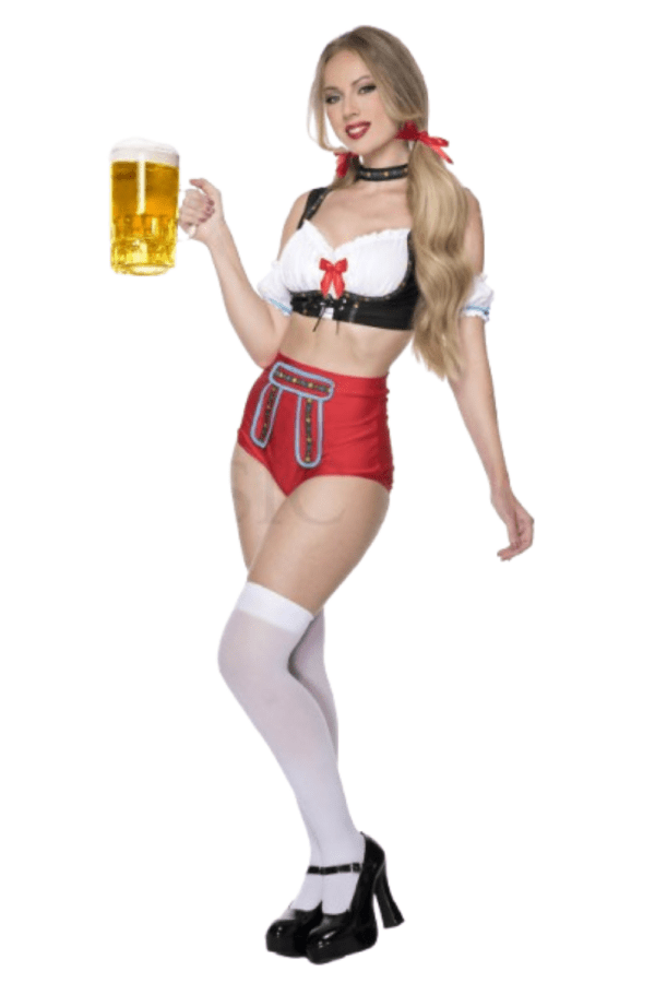 4 PC. Ladies Sexy Oktoberfest Babe Costume Set - Image 2
