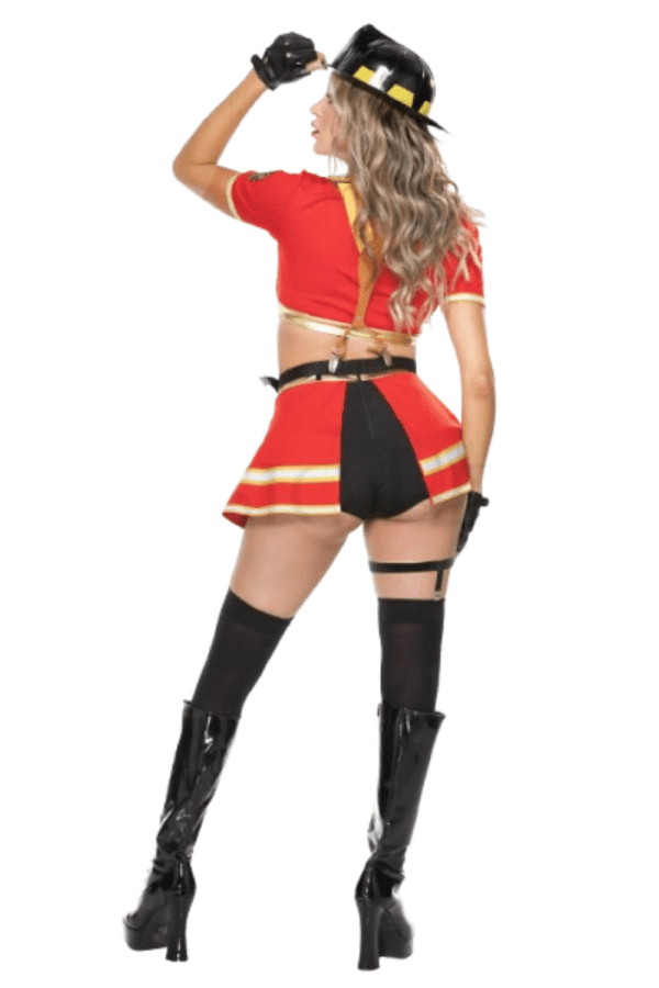 7 PC. Ladies Hot Firefighter Costume Set - Image 3