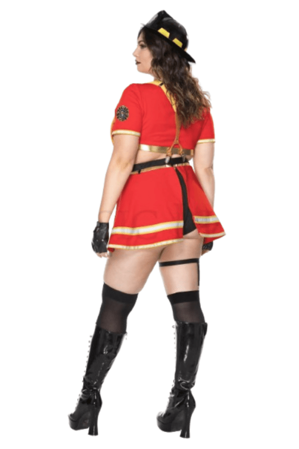 7 PC. Ladies Hot Firefighter Costume Set - Image 5