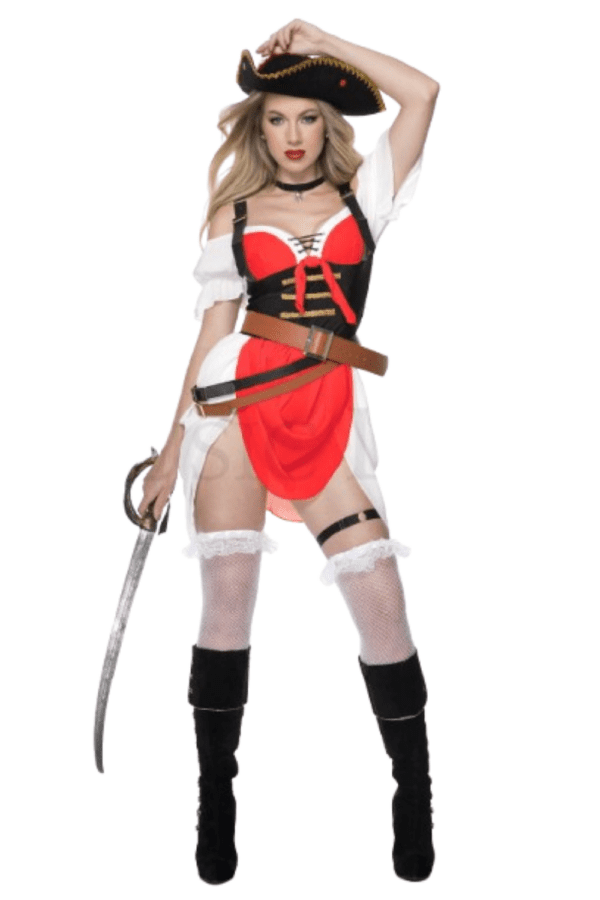 7 PC. Ladies Adventurous Pirate Costume Set