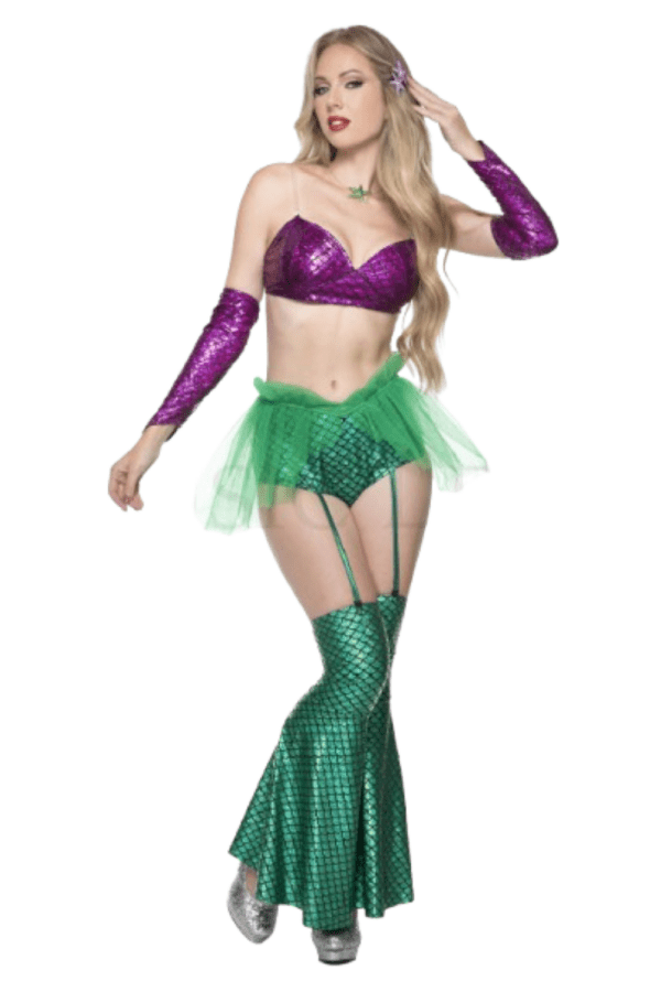 6 PC. Ladies Magestic Mermaid Costume Set
