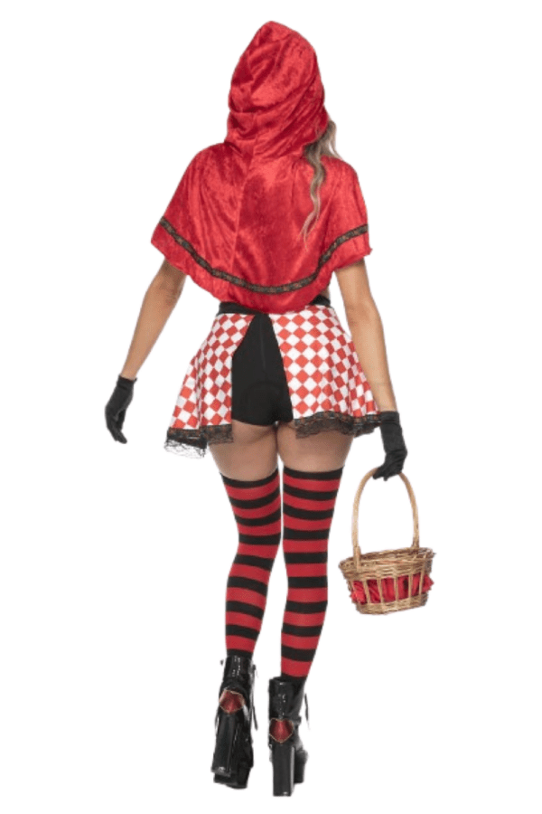 4 PC. Ladies Sexy Red Riding Hood Costume Set - Image 3