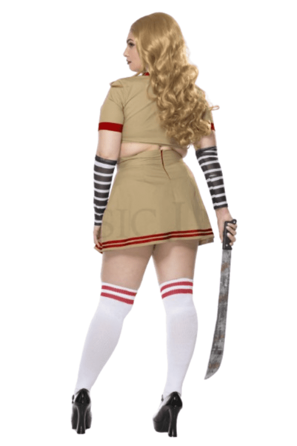 4 PC. Ladies Robotic Doll Killer Costume Set - Image 4