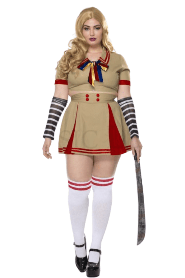 4 PC. Ladies Robotic Doll Killer Costume Set - Image 3
