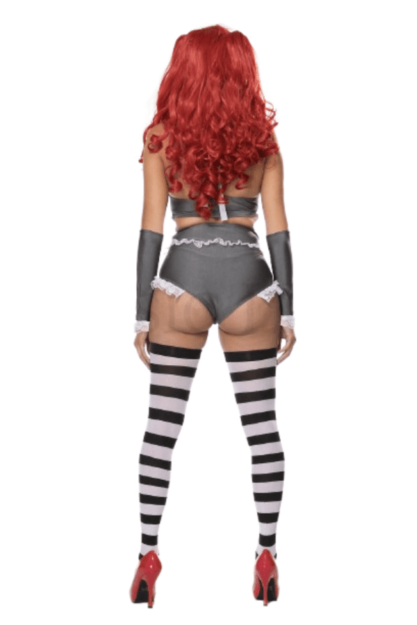 4 PC. Ladies Sexy Killer Clown Costume Set - Image 2