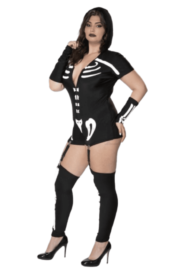 3 PC. Ladies Sexy Skeleton Costume Set - Image 5