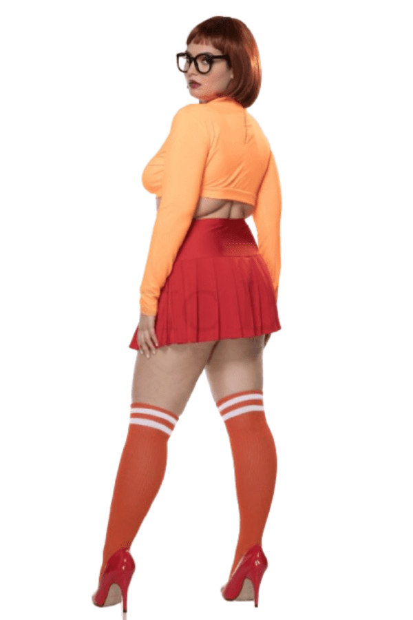 3 PC. Ladies Nerdy Detective Costume Set - Image 4
