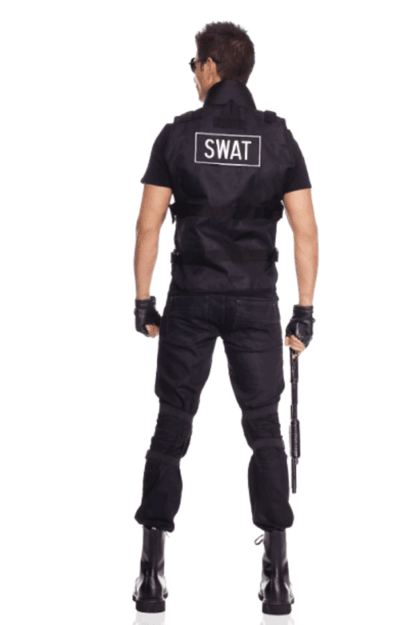 3 PC. Men SWAT Commander Costume Set - Image 2