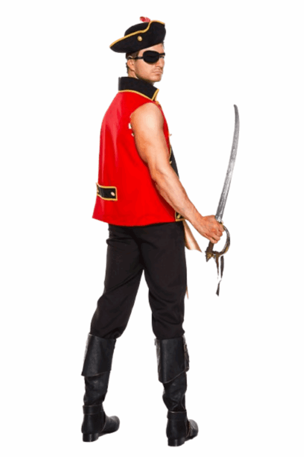 6 PC. Men Plunderous Pirate  Costume Set - Image 2