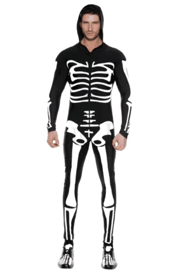 1 PC. Men Skeleton Body Suit Costume