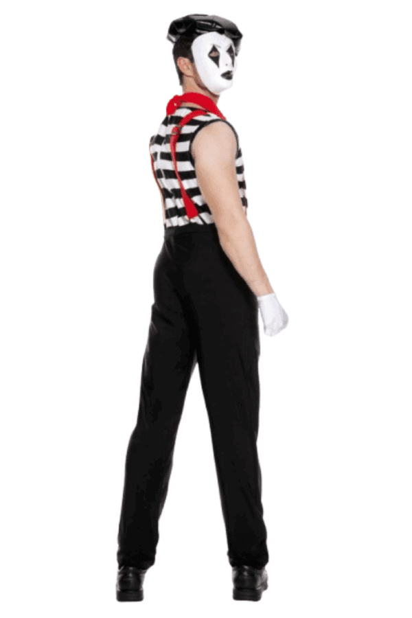 6 PC. Men Silent Mime Costume Set - Image 2