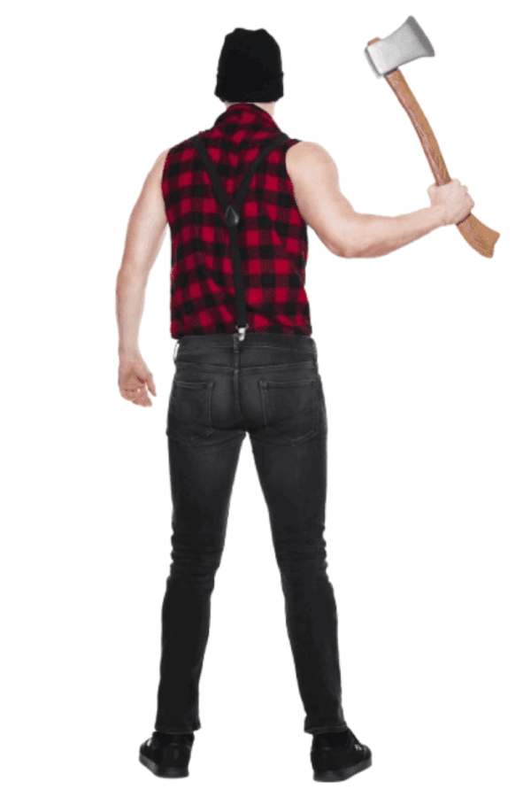 3 PC. Men Handsome Lumberjack Costume Set - Image 2
