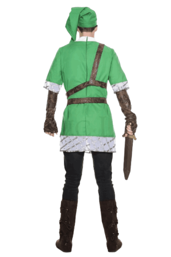 4 PC. Men Big Hearted Elf Costume Set - Image 4