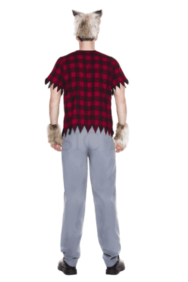 4 PC. Men Man Werewolf Costume Set - Image 3